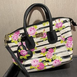 Striped Floral Betsey Johnson Bag